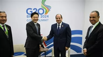 السيسي يبحث مع رئيس وزراء سنغافورة سبل تطوير التعاون الثنائي 