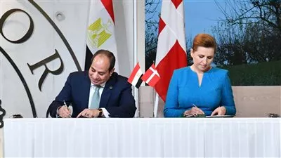 كلمة الرئيس السيسي خلال المؤتمر الصحفي المشترك مع رئيسة وزراء الدنمارك