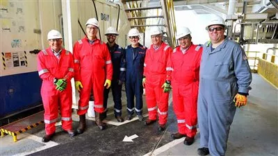 وزير البترول يتفقد سفينة الحفر 9-Valaris Ds للبحث عن الغاز بالبحر المتوسط