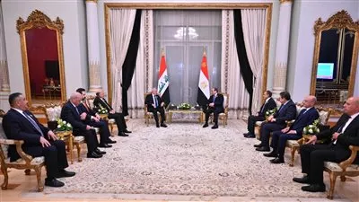 الرئيس السيسي يؤكد استعداد مصر للانخراط في جهود التنمية بالعراق