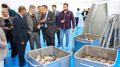 بدء التشغيل التجريبي لمصنع تعبئة وتغليف الأسماك والجمبري بشركة قناة السويس 