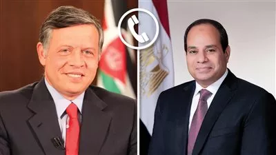 الرئيس السيسي يؤكد على تضامن مصر الكامل مع الأردن لمواجهة الجماعات المتطرفة