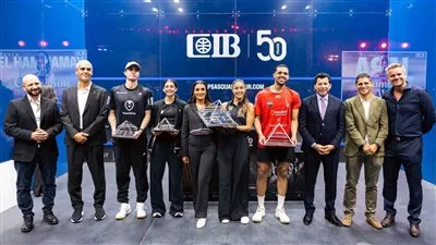 مصطفى عسل وهانيا الحمامي يفوزان ببطولة CIB المفتوحة للإسكواش 2025