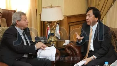 خالد عبد العزيز والسفير الياباني يبحثان سبل التعاون المشترك