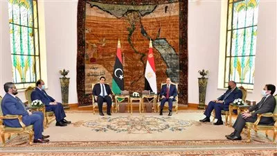 الرئيس السيسي يستقبل رئيس المجلس الرئاسي الليبي بقصر الاتحادية