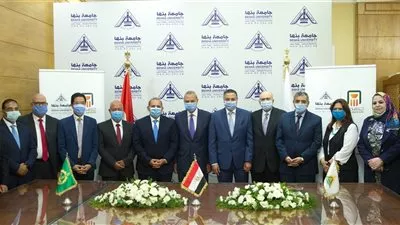 بروتوكول تعاون بين البنك الأهلى وجامعة بنها لميكنة متحصلات الطلبة والعاملين