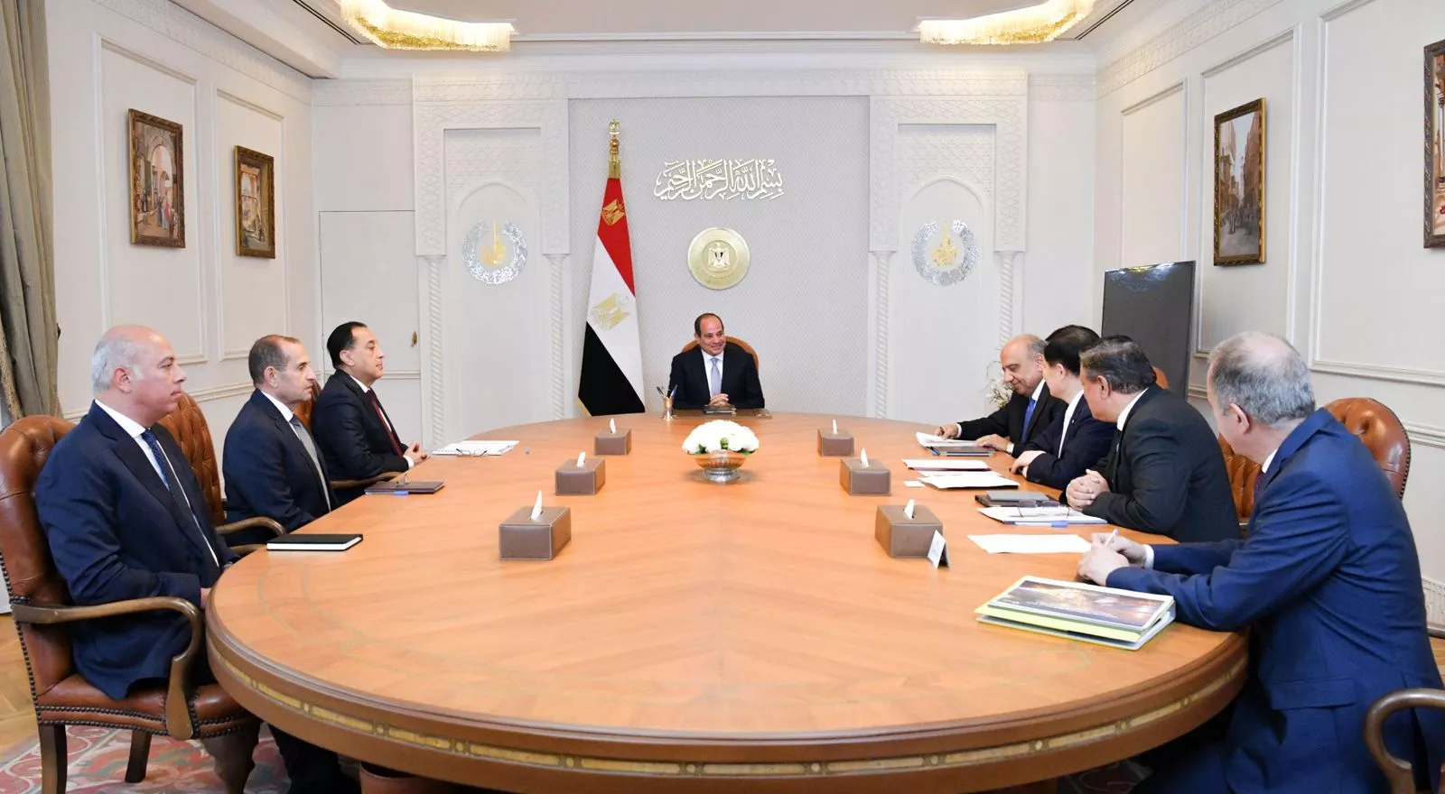 الرئيس السيسي يجتمع مع رئيس مجلس إدارة شركة GCL الصينية