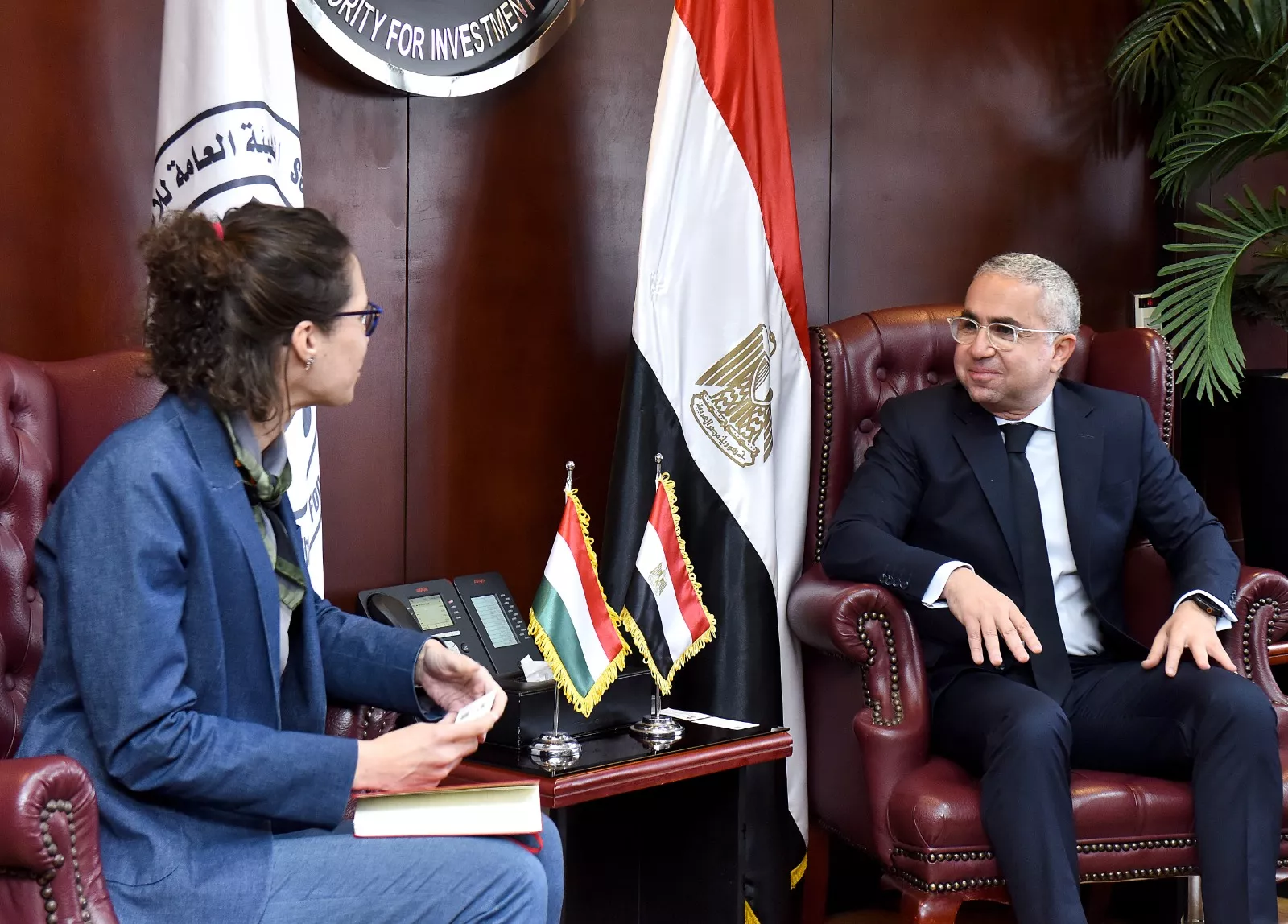 رئيس الهيئة العامة للاستثمار يلتقي سفيرة المجر بالقاهرة