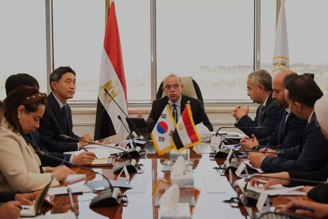 وزير الاستثمار يلتقي القائم بأعمال سفارة كوريا الجنوبية 