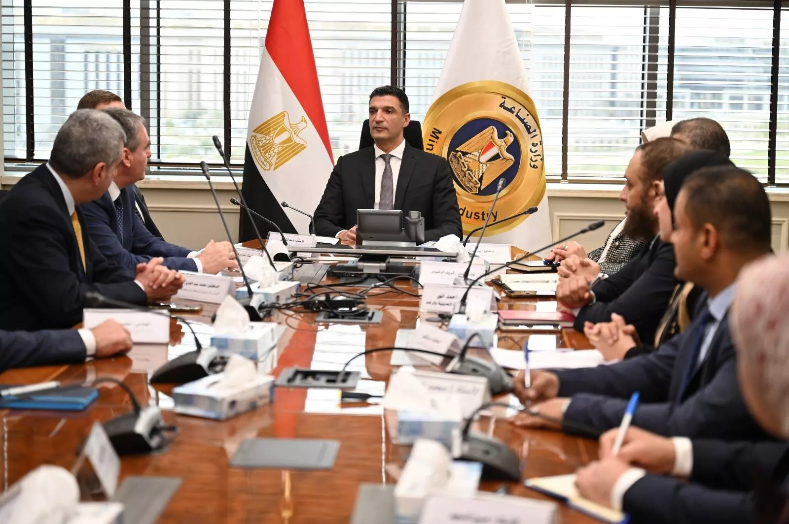 وزير الصناعة يجتمع مع وفد شركة دراسكيم للكيماويات