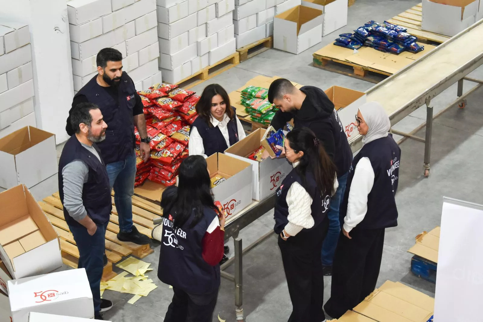 بنك saib يوزع كراتين رمضان بالتعاون مع جمعية الأورمان