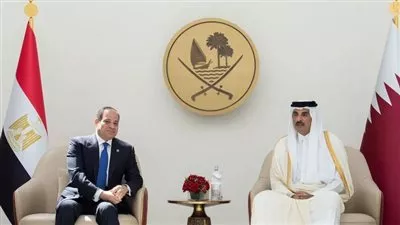 الرئيس السيسي يبحث مع أمير قطر تطورات الأوضاع الإقليمية
