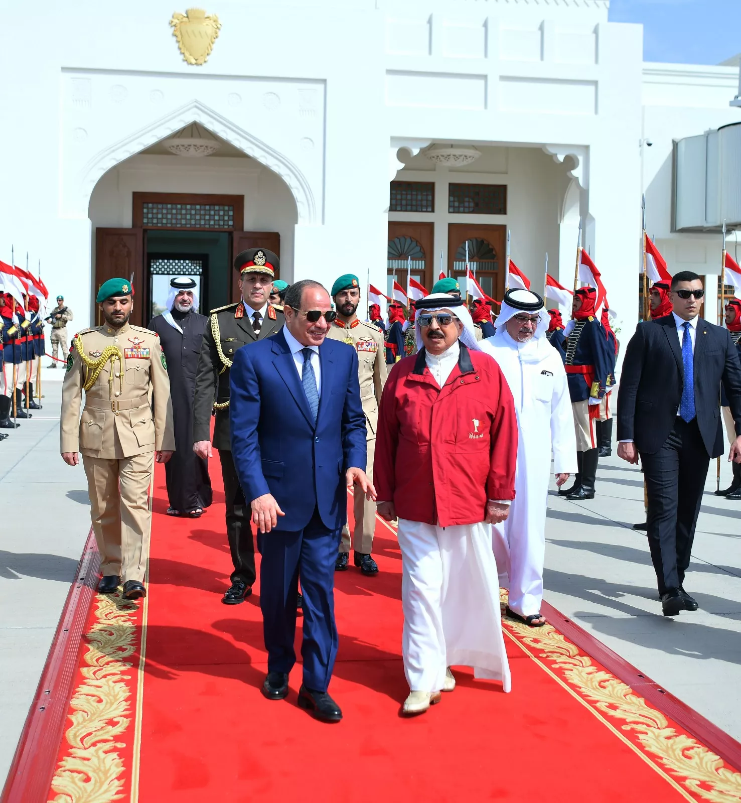 الرئيس السيسي يستقبل الملك حمد بن عيسى آل خليفة