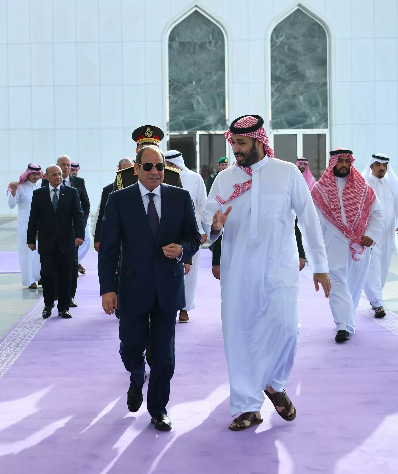 الرئيس السيسي يستقبل ولي العهد السعودي