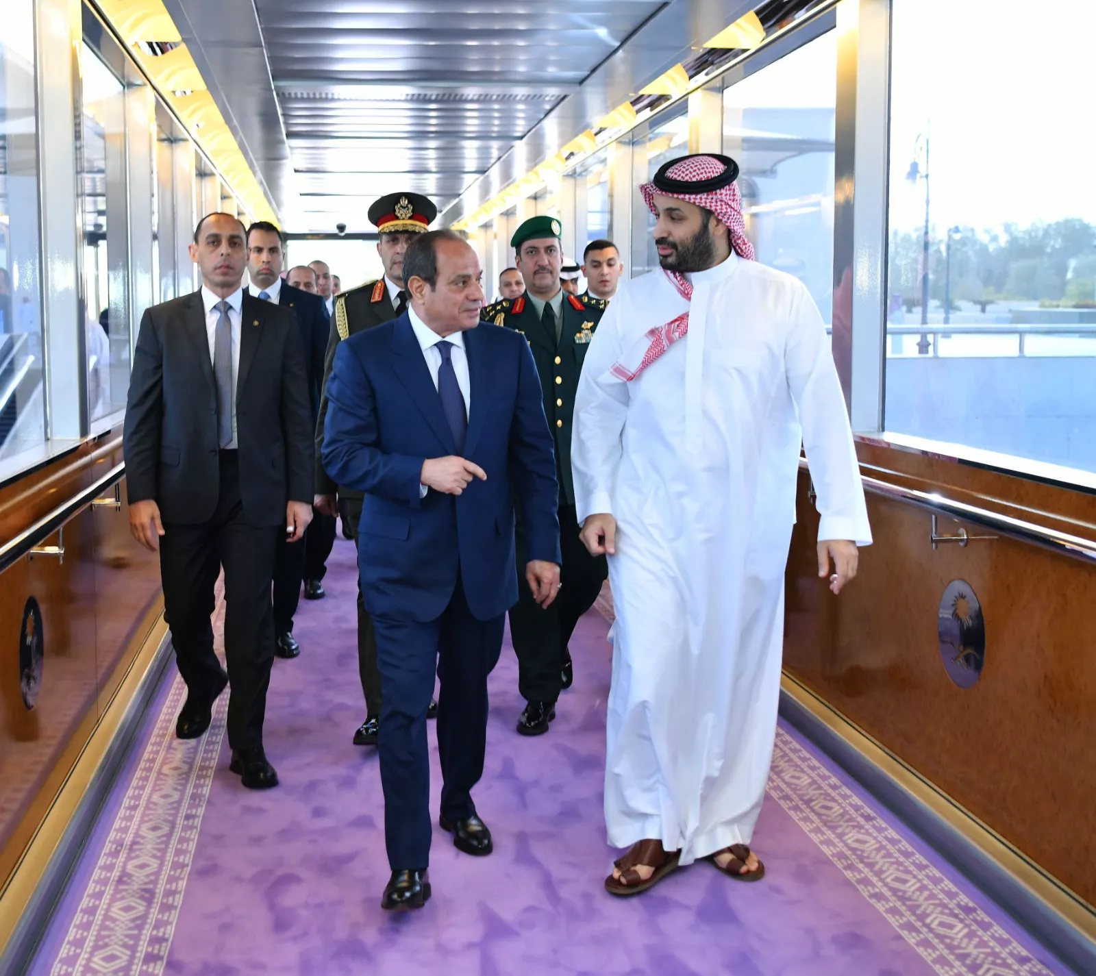 الرئيس السيسي يستقبل ولي العهد السعودي