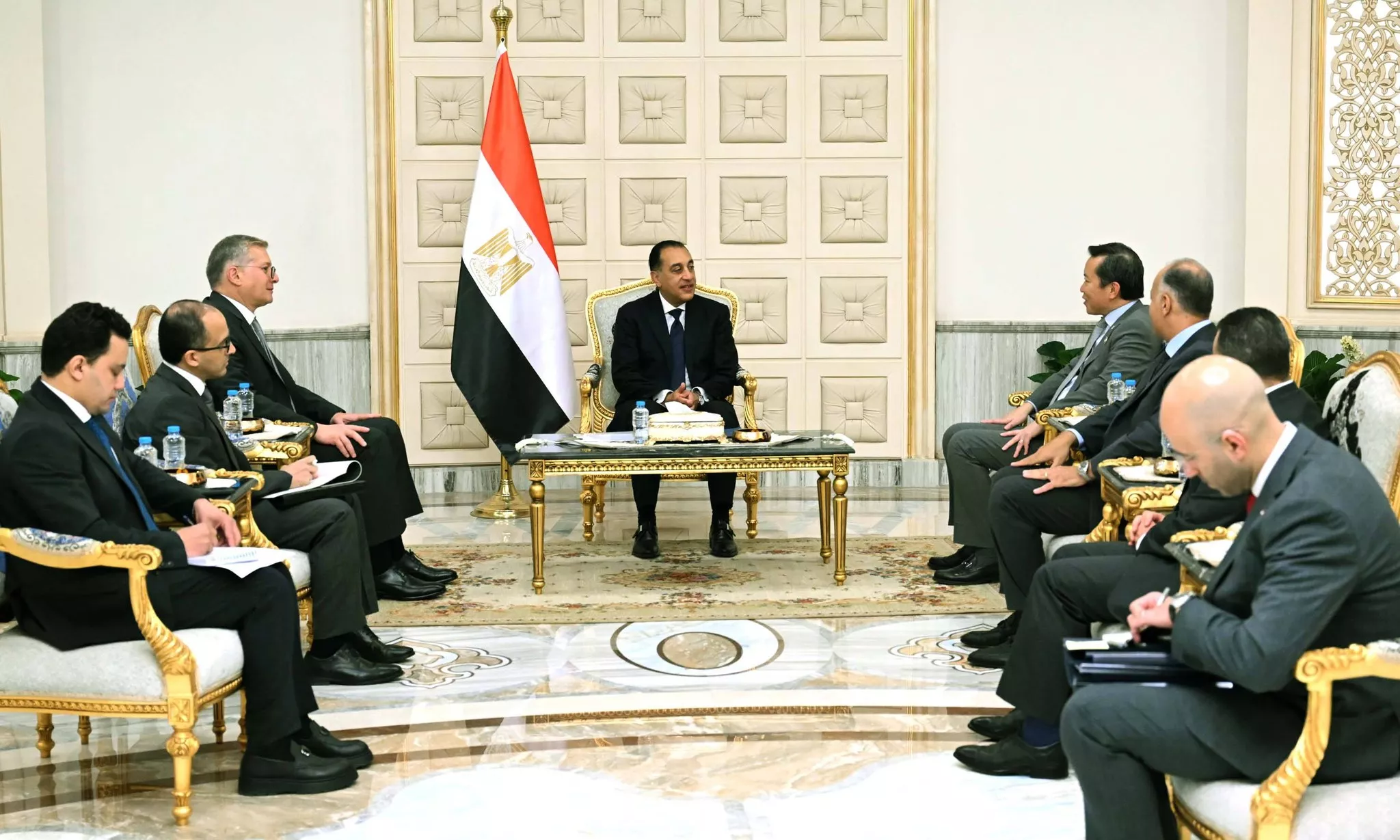 مدبولي يلتقي نائب الرئيس التنفيذي للغاز والطاقة بشركة بي بي