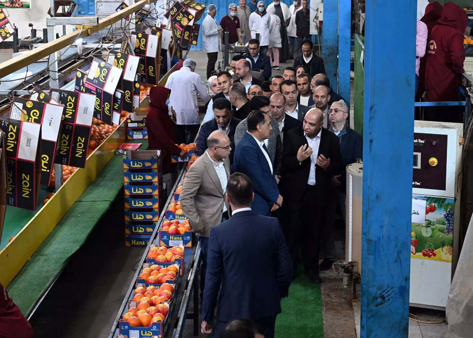 مدبولي يتفقد محطة الصواف لتعبئة الموالح والحاصلات الزراعية