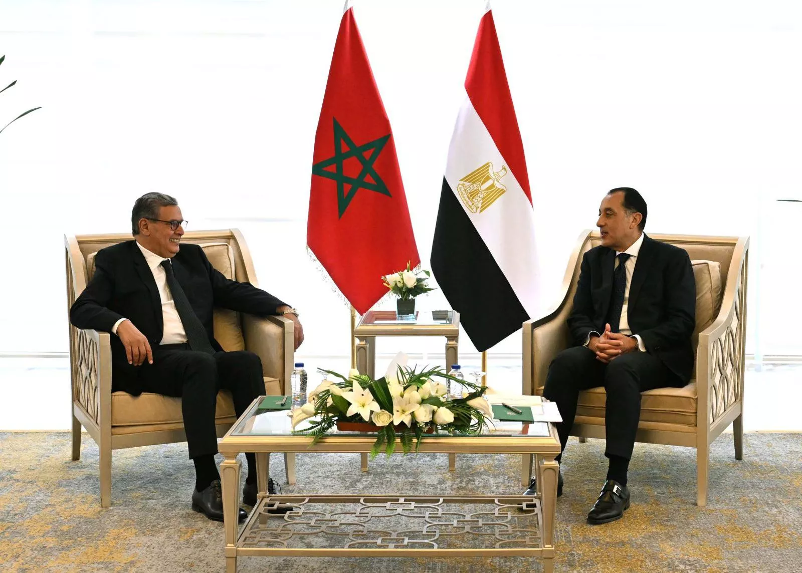 رئيسا وزراء مصر والمغرب