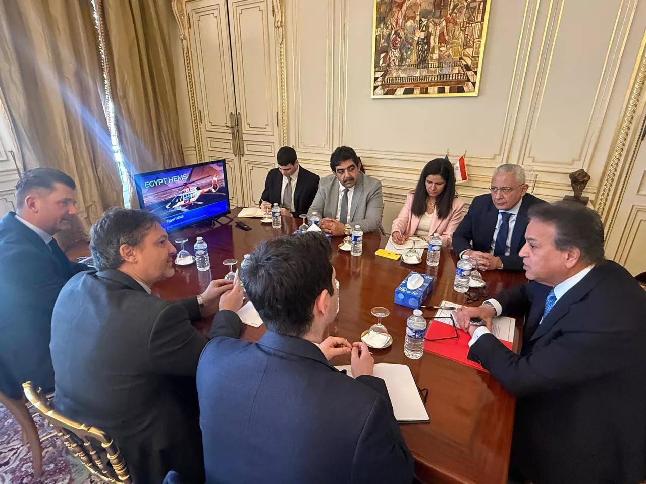 وزير الصحة يلتقي قيادات شركة إيرباص العالمية
