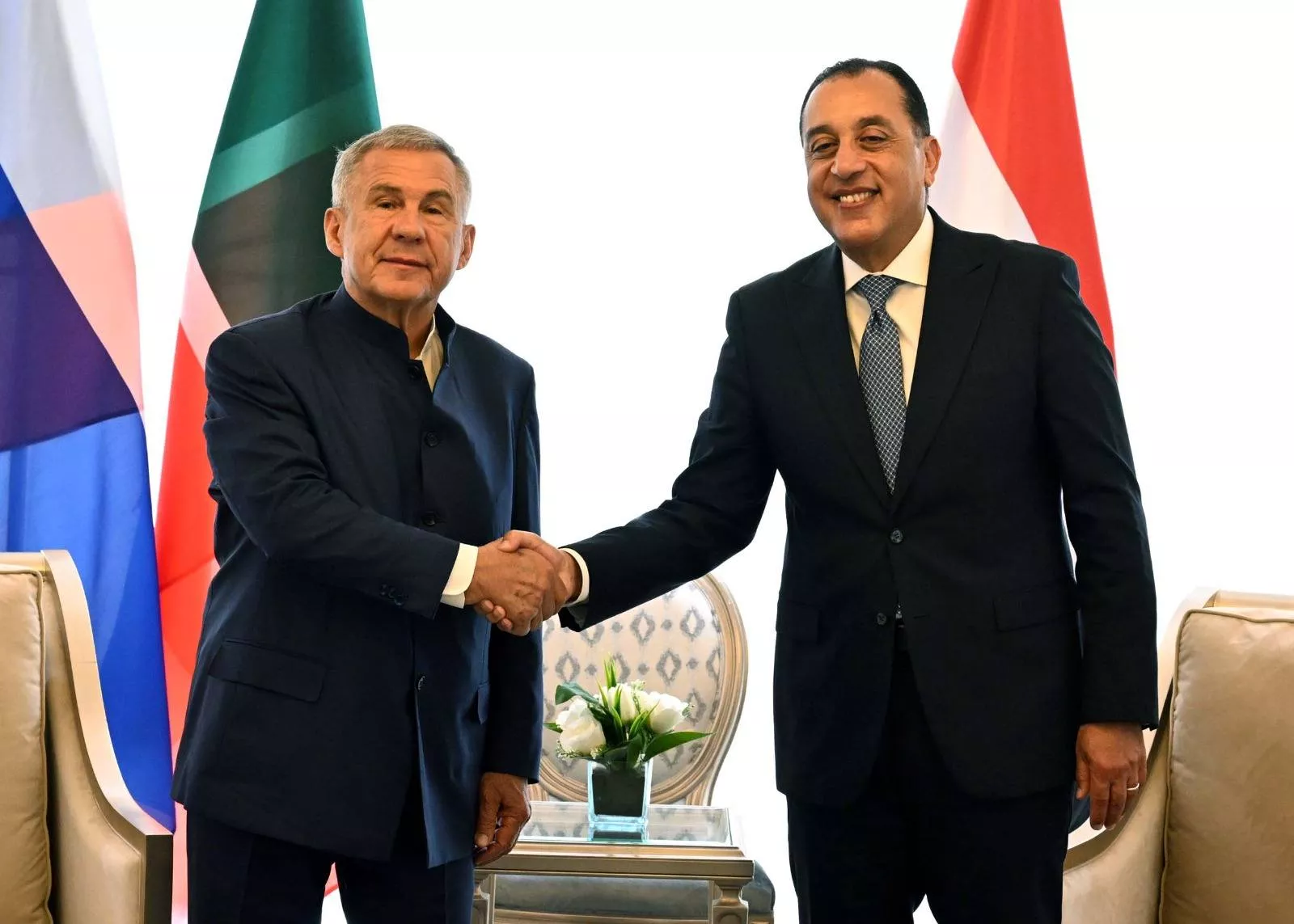 رئيس الوزراء يستقبل رئيس جمهورية تتارستان بروسيا الاتحادية