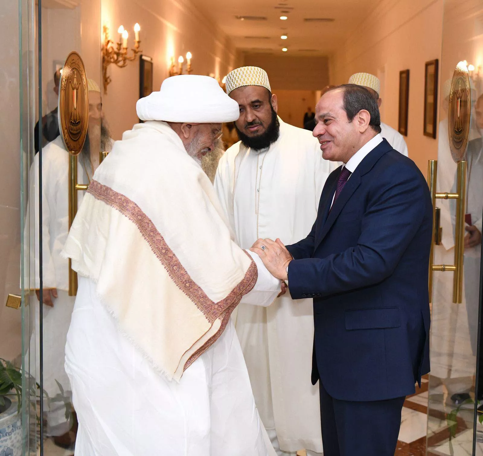 الرئيس عبد الفتاح السيسي يستقبل سلطان طائفة البهرة