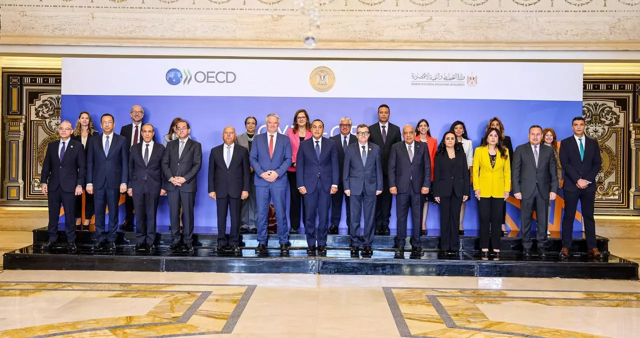 وزير التخطيط يلقي الكلمة الإفتتاحية في فعالية ختام البرنامج القُطري مع منظمة OECD