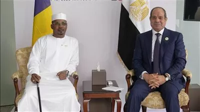 الرئيس السيسي يبحث سبل تعزيز العلاقات الثنائية بين مصر وتشاد