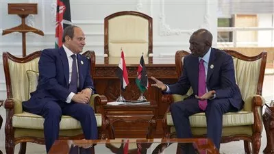 الرئيس السيسي يبحث مع نظيره الكيني تعزيز التعاون في مجال الموارد المائية