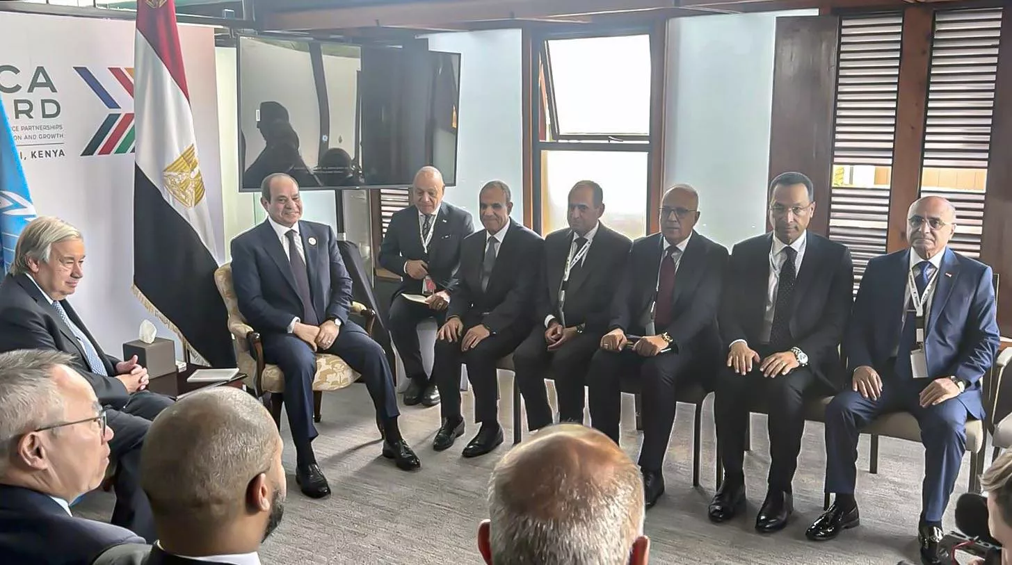 الرئيس السيسي يجتمع مع سكرتير عام الأمم المتحدة