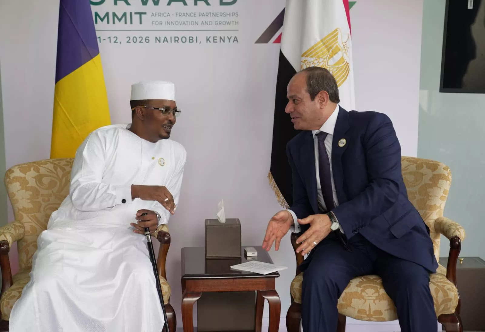 الرئيس السيسي يجتمع مع رئيس جمهورية تشاد