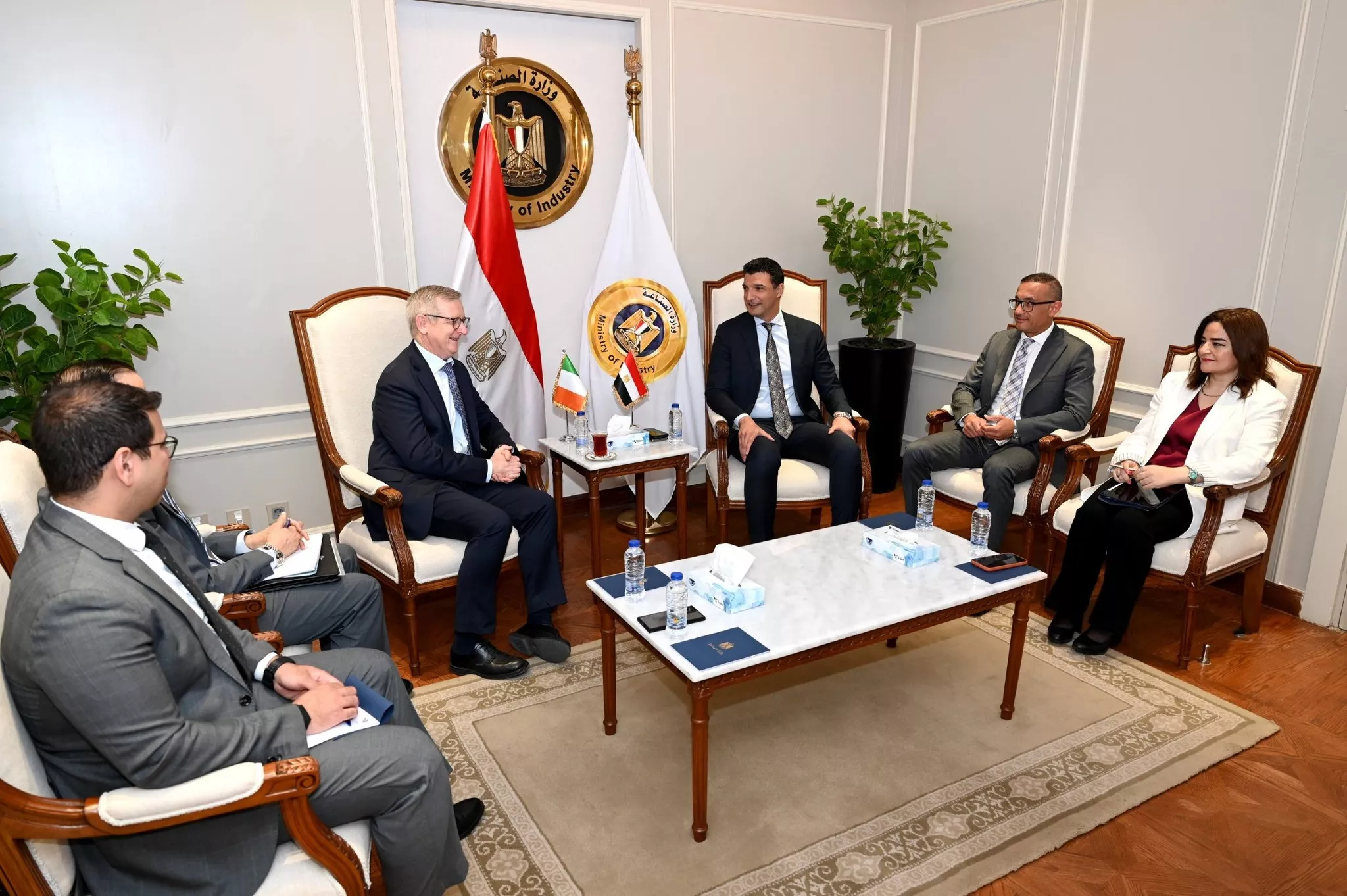 وزير الصناعة يجتمع مع سفير أيرلندا بالقاهرة