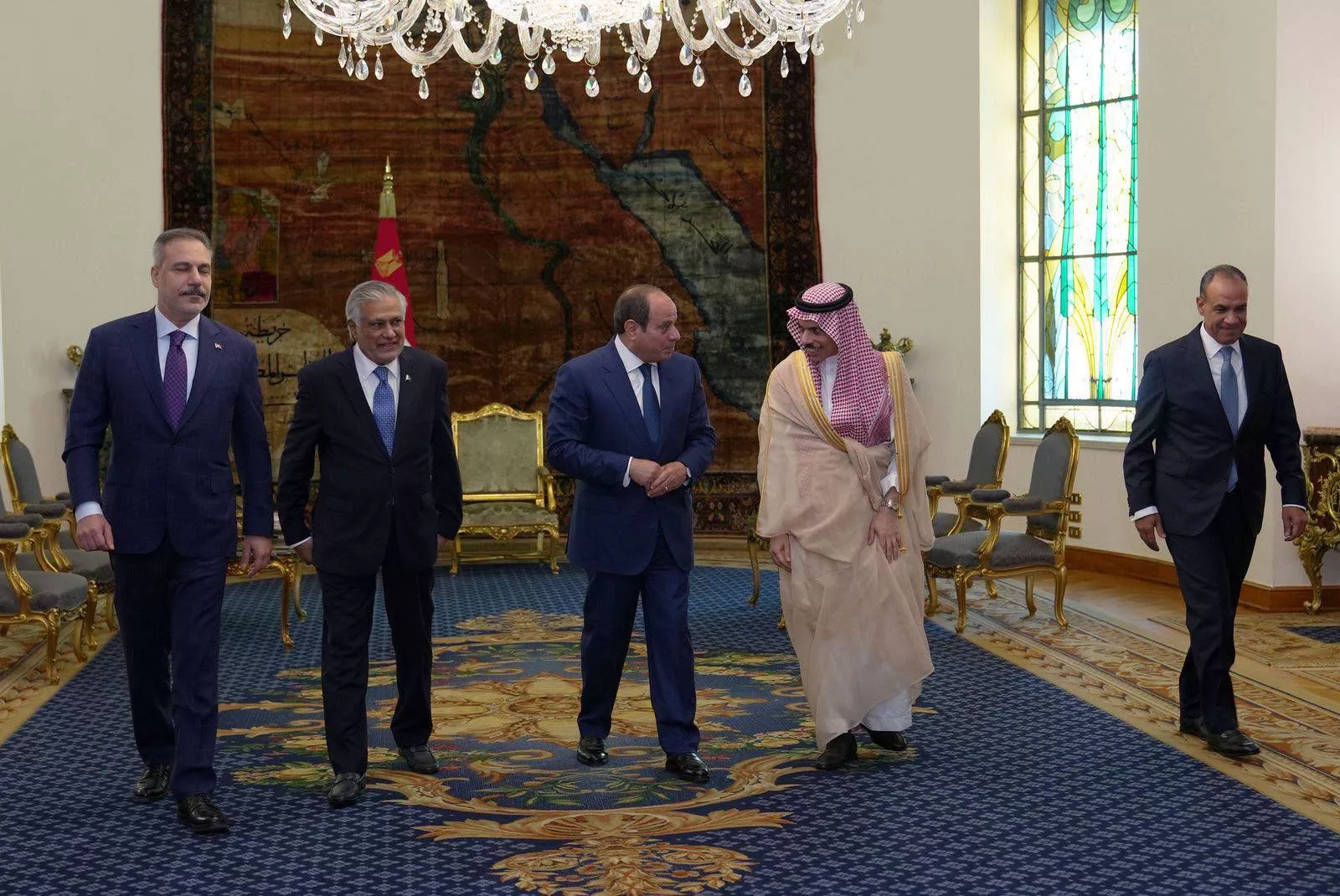 السيسي يستقبل وزراء خارجية السعودية وباكستان وتركيا