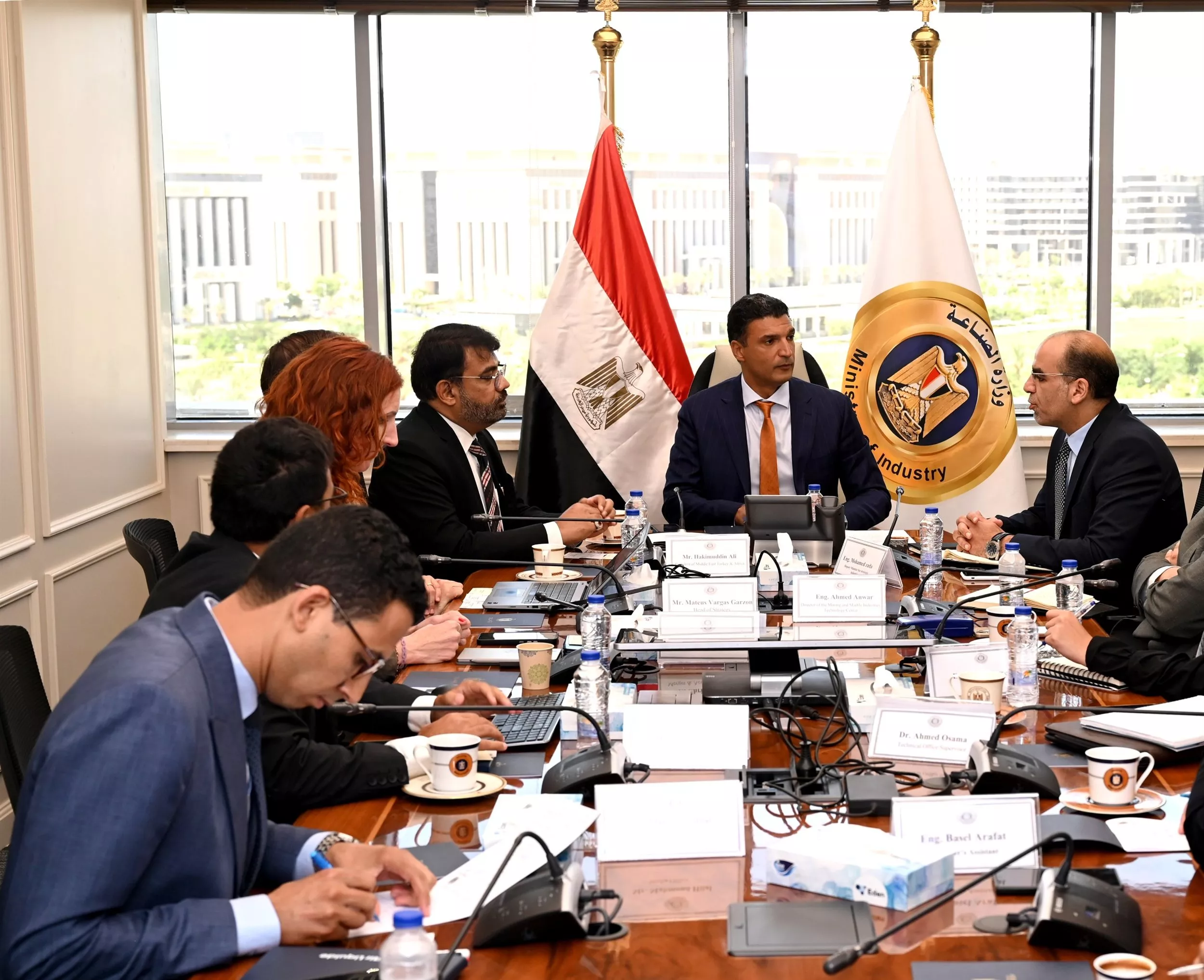 وزير الصناعة يجتمع مع ممثلي شركة RHI Magnesita النمساوية
