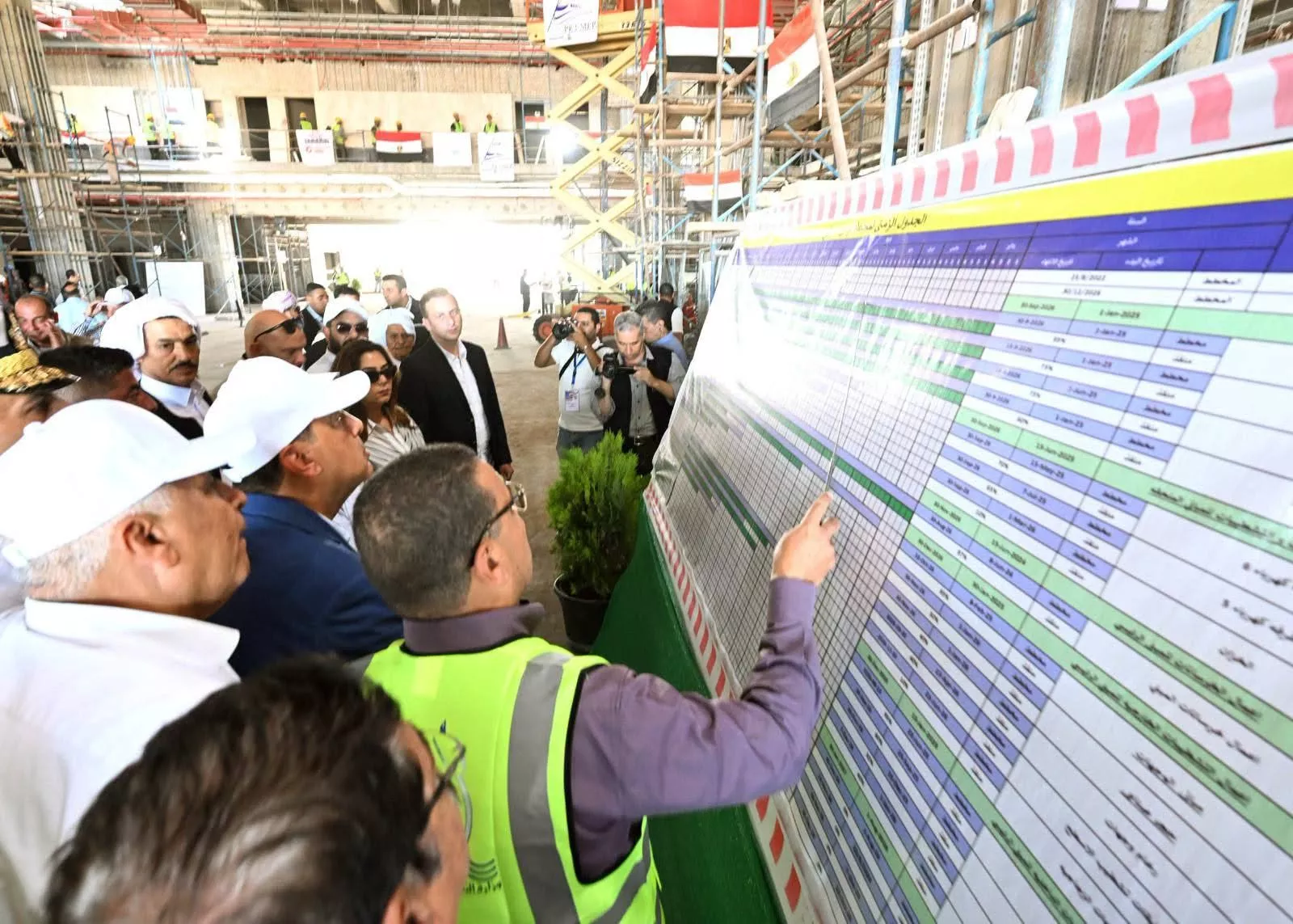 رئيس الوزراء يتفقد محطة القطار الكهربائي السريع