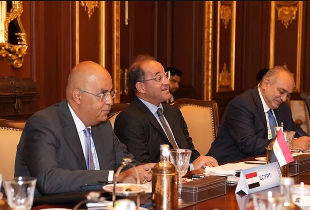 وزير المالية فى لقائه مع نظيرته الهندية