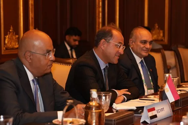 وزير المالية فى لقائه مع نظيرته الهندية