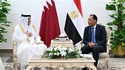 رئيس الوزراء يبحث مع نظيره القطري سبل تعزيز التعاون المشترك