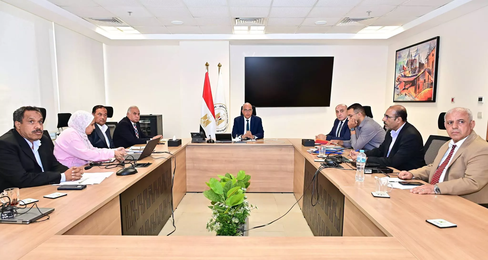 الدكتور سويلم يتابع أعمال قطاع المياه الجوفية