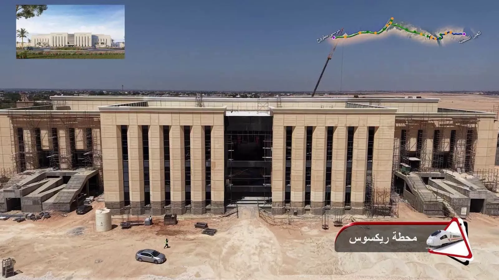 وزير النقل يتفقد الخط الأول من شبكة القطار الكهربائي السريع