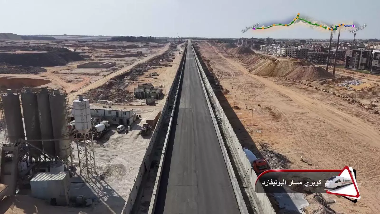 وزير النقل يتفقد الخط الأول للقطار الكهربائي السريع