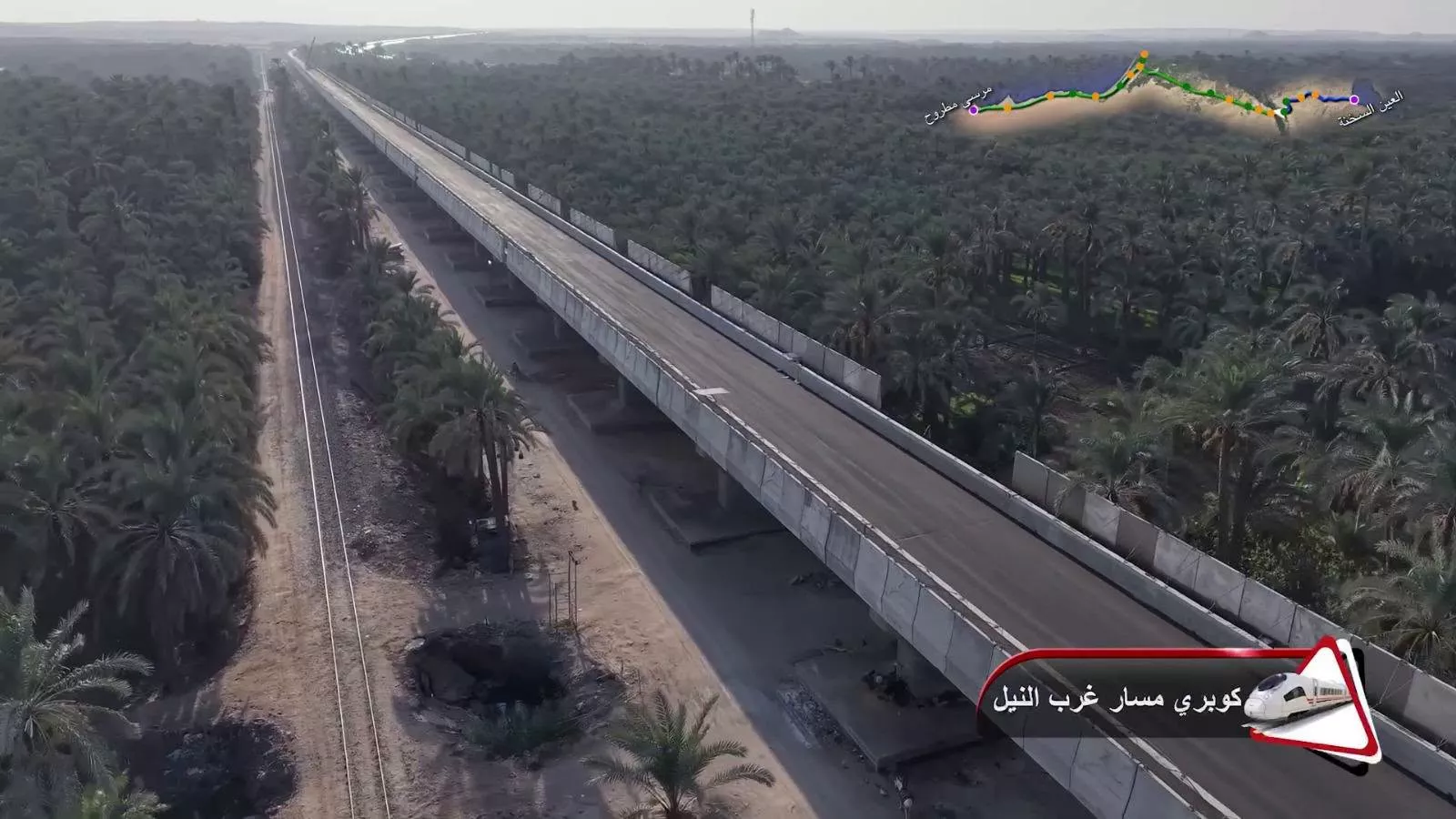 وزير النقل يتفقد الخط الأول للقطار الكهربائي السريع