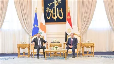 الرئيس السيسي يؤكد أهمية تعزيز التعاون مع قبرص بقطاعات الطاقة والسياحة والنقل