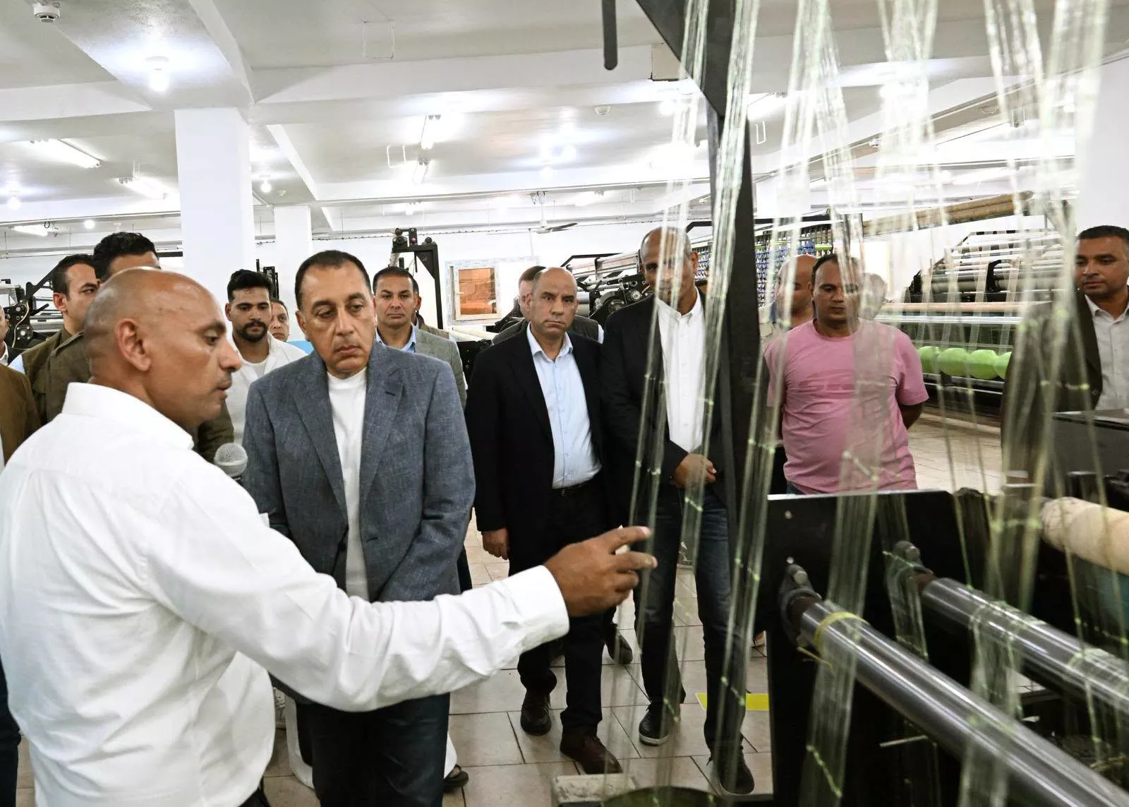 رئيس الوزراء يتفقد الشركة المصرية لتصنيع الشباك وأدوات الصيد
