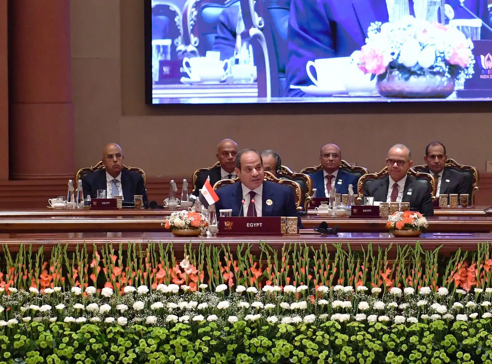 السيسي يشارك في أعمال قمة رؤساء دول وحكومات تجمع البريكس بالهند