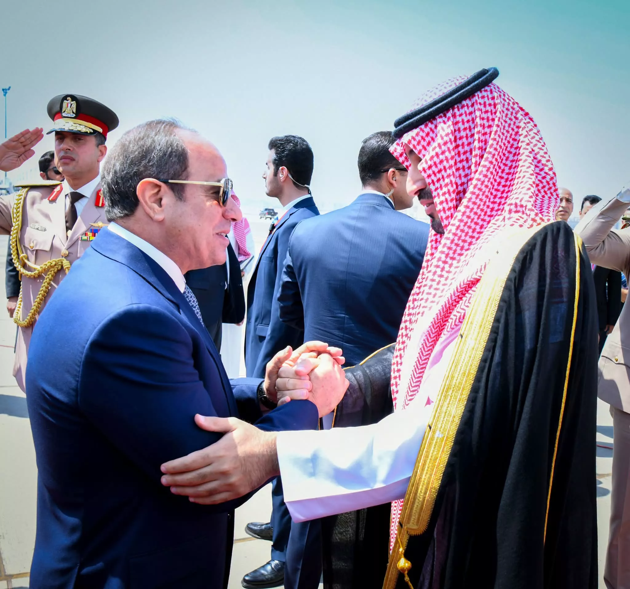 الرئيس السيسي يستقبل ولي عهد المملكة العربية السعودية