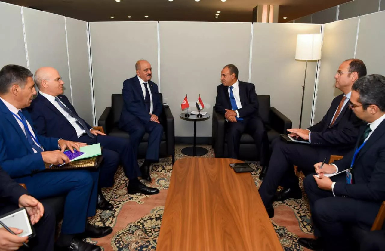 وزير الخارجية يلتقي نظيره التونسي