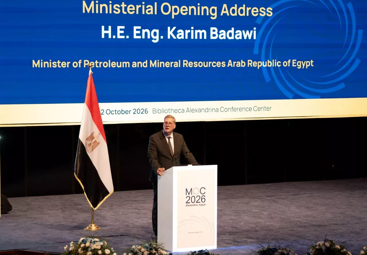 وزير البترول خلال افتتاح مؤتمر البحر المتوسط MOC 2026 