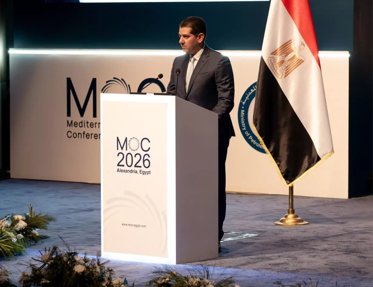وزير البترول خلال افتتاح مؤتمر البحر المتوسط MOC 2026 