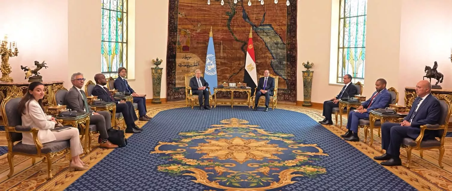 الرئيس السيسي يستقبل سكرتير عام الأمم المتحدة