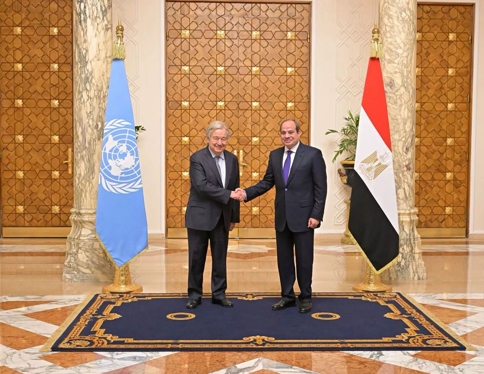 الرئيس السيسي يستقبل سكرتير عام الأمم المتحدة